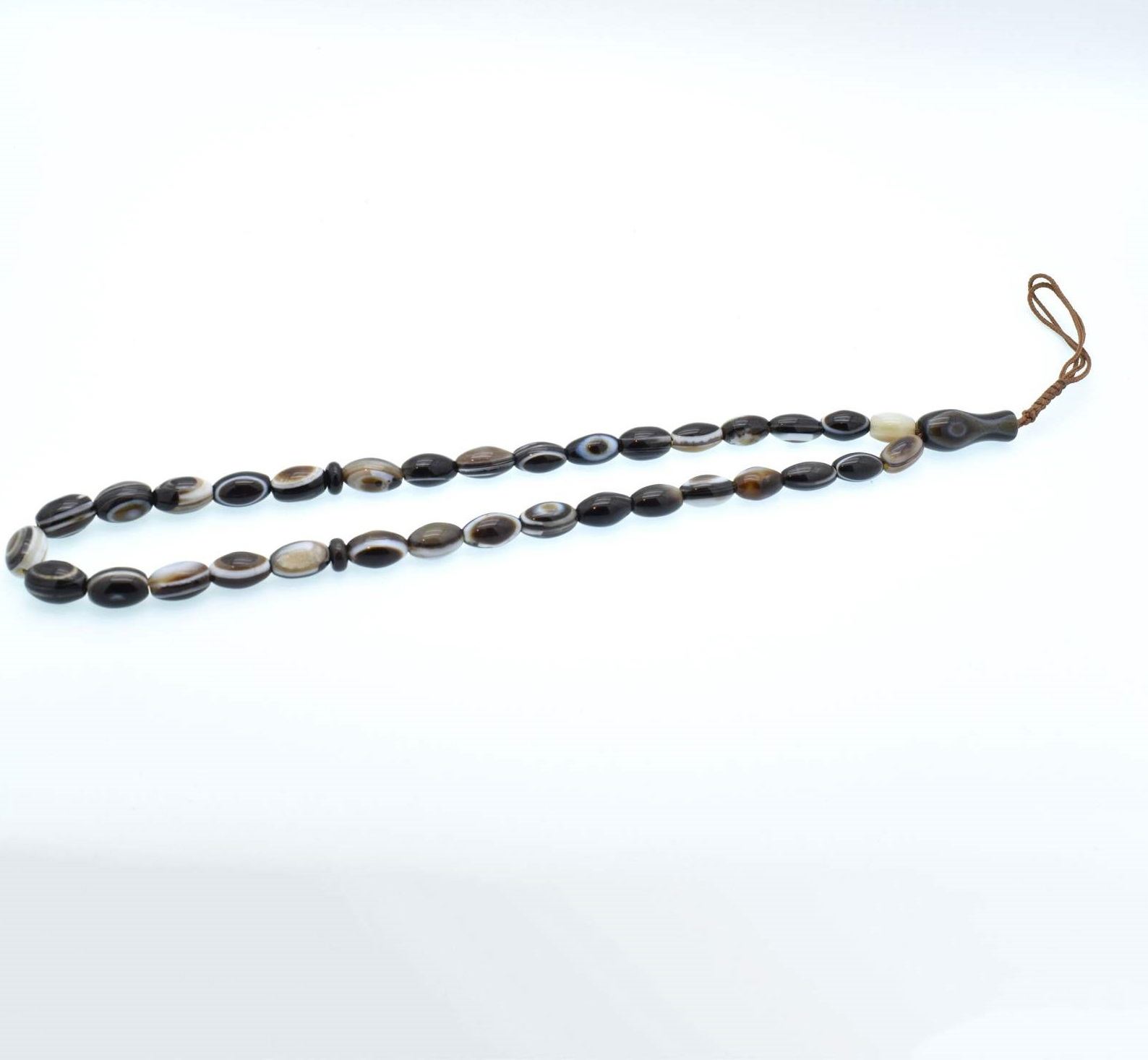 Chapelet islamique en agate Suleimani – 33 grains de prière – Modèle II