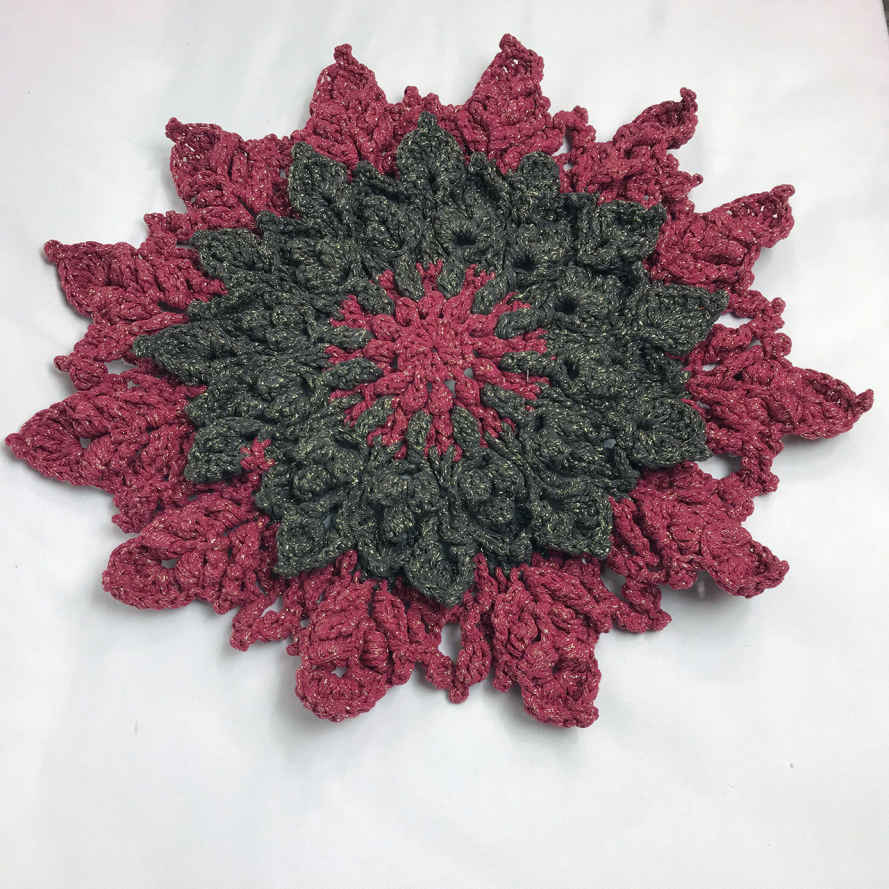 Nappe Crochette Ronde Tricotée à la Main