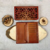 Portefeuille en cuir persan avec design Hamoun