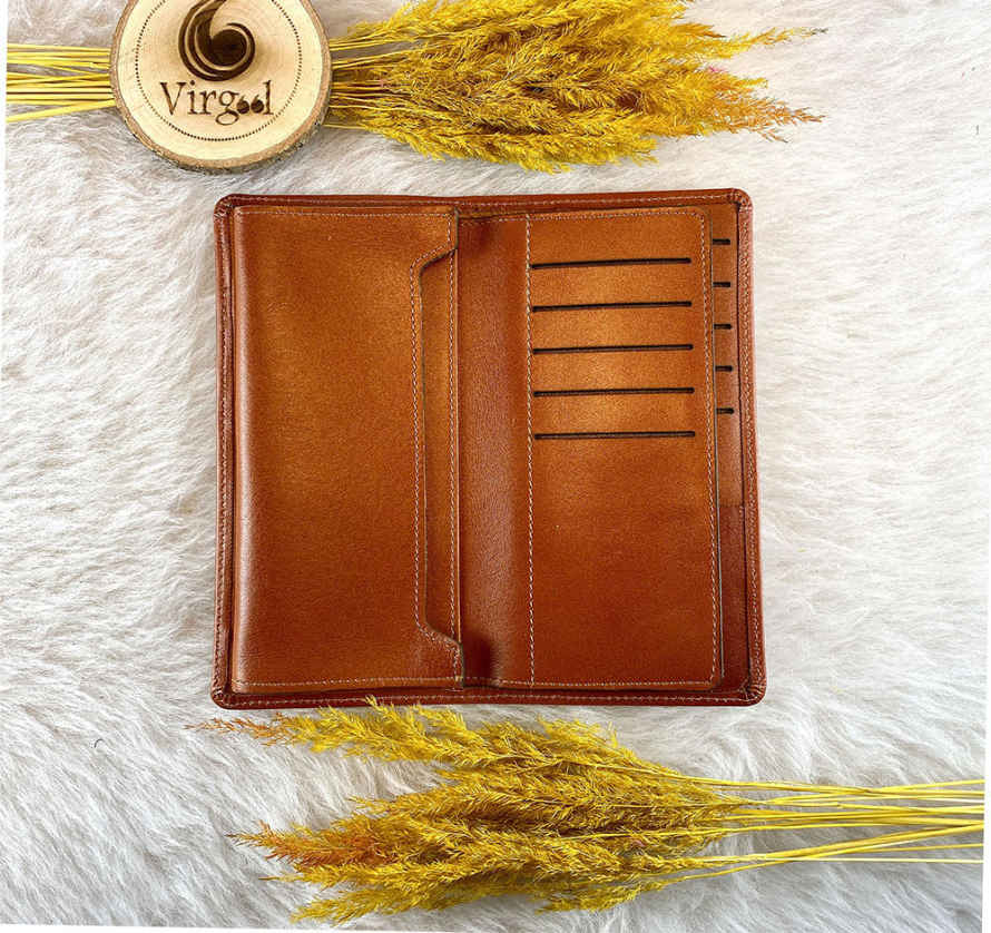 Portefeuille en cuir persan avec design Hamoun