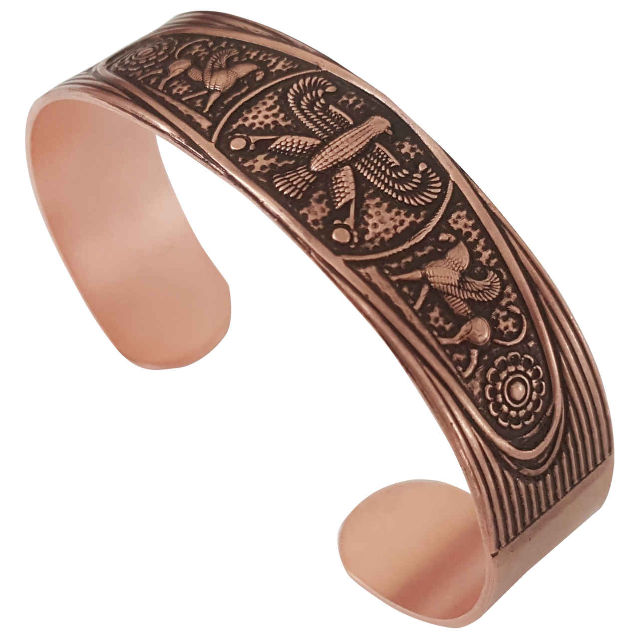 Ensemble de Bague et Bracelet en Cuivre Perse Modèle Zoroastre