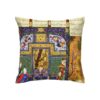 Housse de coussin en velours imprimé - Design Hadis de Shahnameh (Set de 2)