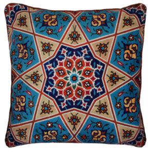 Housse de coussin en velours persan – Design Inspiré de Miniature (Set de 2)