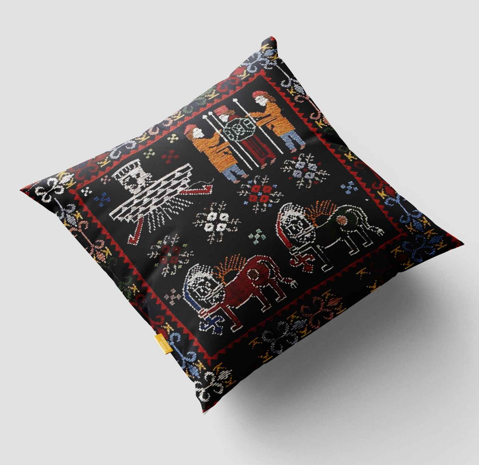 Housse de Coussin Kilim Persan – Design Luxueux Tissé à la Main