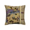Housse de coussin en velours imprimé - Illustration Miniature de Shahnameh (Set de 2)
