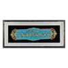 Calligraphie Islamique Encadrée – Art de Marqueterie en Bois – Wa In Yakad Bleu