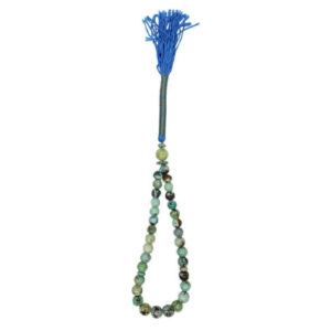 Persian Neyshabur Turquoise Rosary: Prayer 33 Beads Handcrafted Tasbih