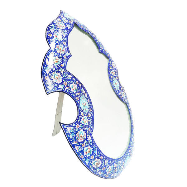 Ensemble miroir et bougeoirs en cuivre persan – Design Minakari