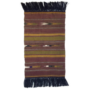 Tapis Jajim persan authentique tissé à plat rayé Tabassom
