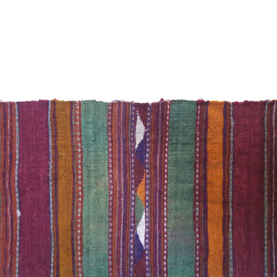 Tapis Jajim persan authentique tissé à plat rayé Kara