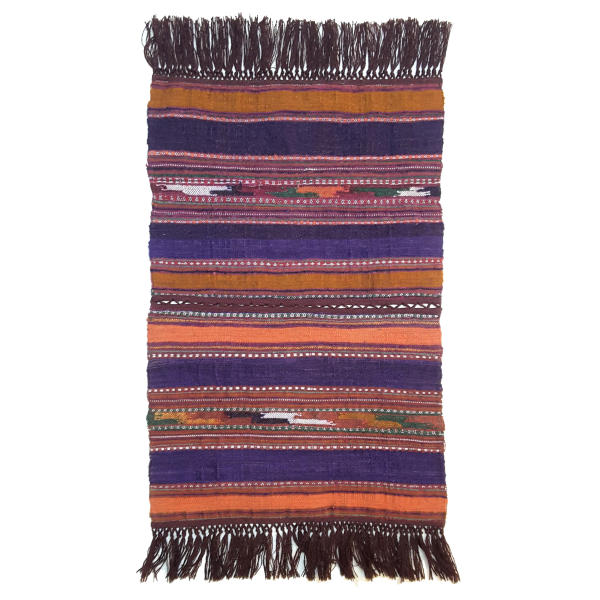 Tapis Jajim persan authentique tissé à plat rayé Aaron