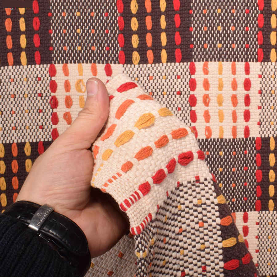 Tapis Jajim persan authentique tissé à plat rayé Vesta