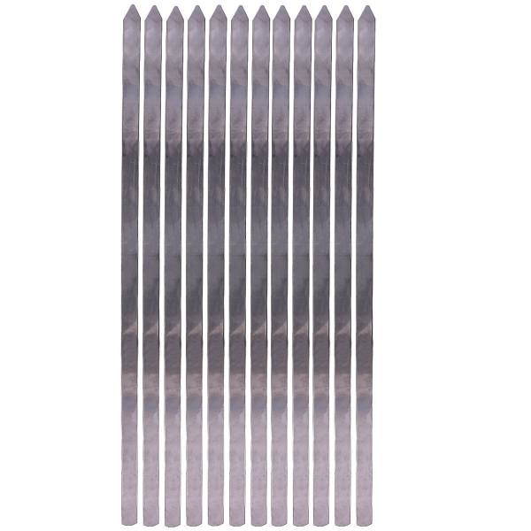 Ensemble de Douze Brochettes en Acier (63 cm) pour Kabab Koobideh, Adana, Kofta et Grillades