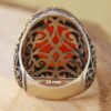 Bague en argent Agate pour homme Élégance Super King