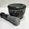 Mortier et Pilon en Pierre avec Motif Floral Persan Traditionnel Golsang