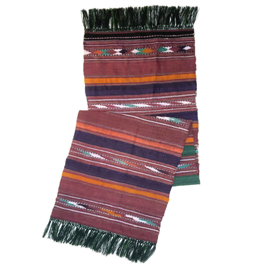 Tapis Jajim persan authentique tissé à plat rayé Mania