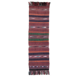 Tapis Jajim persan authentique tissé à plat rayé Vira