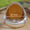 Bague en argent Aqeeq yéménite islamique pour hommes - Ya Ghareeb ul Ghuraba