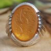 Bague en argent Aqeeq yéménite islamique pour hommes - Ya Ghareeb ul Ghuraba