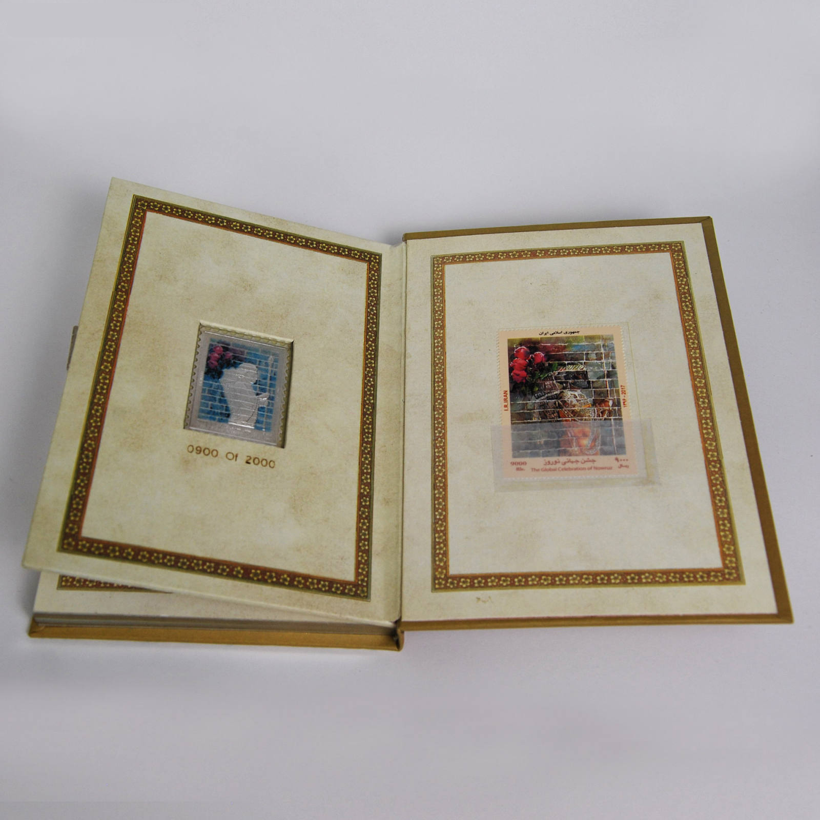 Timbre commémoratif persan en argent sterling du Nowruz