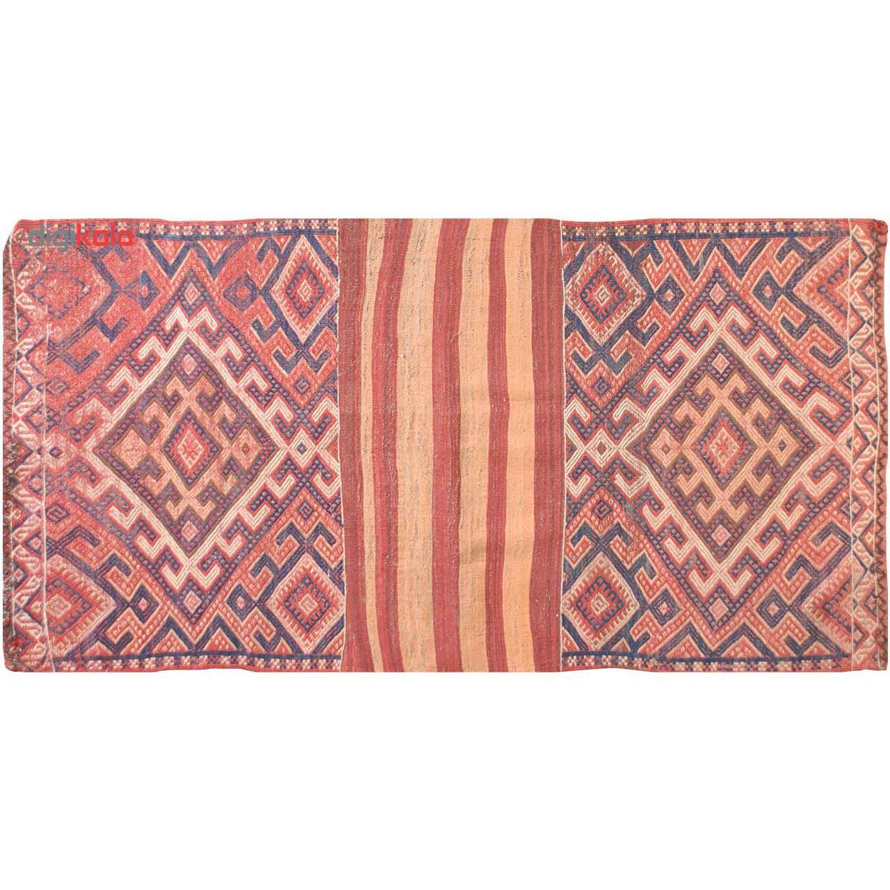 Tapis Kilim en laine persane d’occasion tissé à la main Modèle Heris