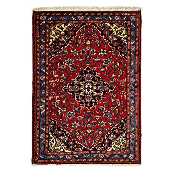 Tapis Persan Fait Main avec Design Toranj et Médaillon
