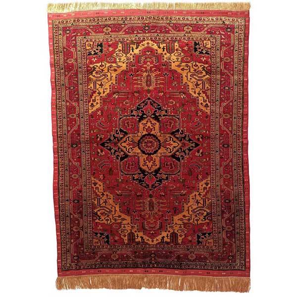 Tapis Persan en Soie Fait Main avec Design Médaillon Yas