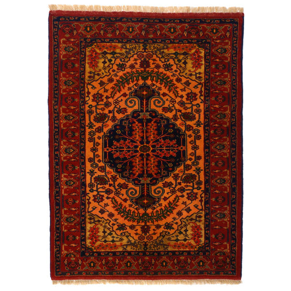 Tapis Persan Fait Main avec Design Toranj et Médaillon