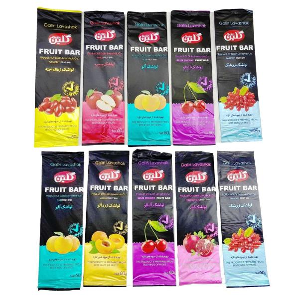 Barres de fruits mélangés Galin - Lavaschak persan, 60g (10 pièces)