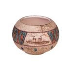 Vase en poterie décoratif persan fait main avec motif artistique Nature