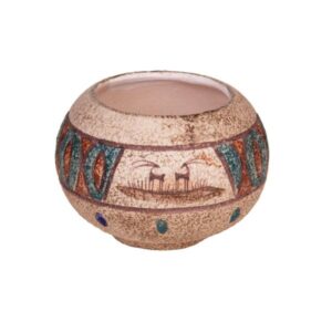 Vase en poterie décoratif persan fait main avec motif artistique Nature