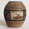 Vase en poterie décoratif persan fait main avec motif de Tala