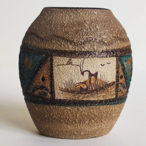 Vase en poterie décoratif persan fait main avec motif de Tala