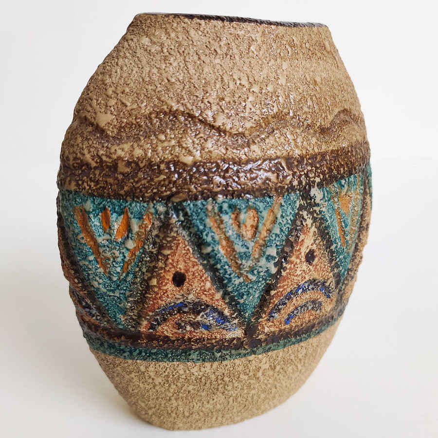 Vase en poterie décoratif persan fait main avec motif de Tala