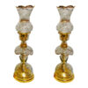 Lampe de cristal persane – forme traditionnelle Laleh dorée
