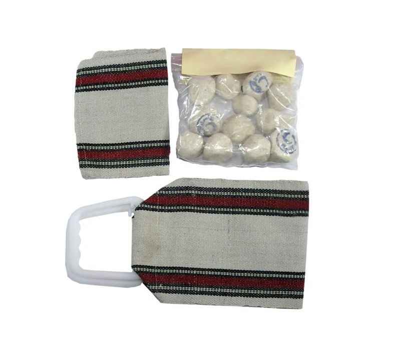 Sefidab - Ensemble de masque naturel iranien Roshor pour le visage et le corps avec gant de bain