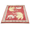Tapis Gabbeh en laine persane tissé à la main avec motifs animaliers