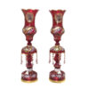 Lampe de cristal persane – forme traditionnelle Laleh Shah Abbasi rouge