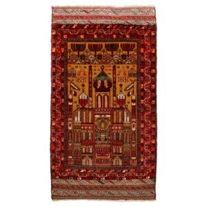 Tapis de prière persan authentique noué à la main et luxueux Sajada Mosquée