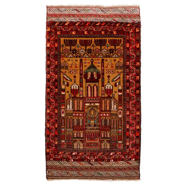 Tapis de prière persan authentique noué à la main et luxueux Sajada Mosquée