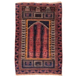 Tapis de prière persan authentique noué à la main et luxueux Sajada