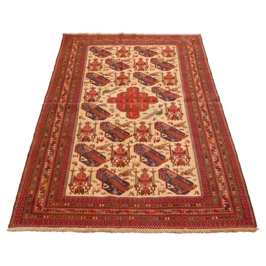 Tapis Kilim en laine persane vintage tissé à la main à Sirjan Orange