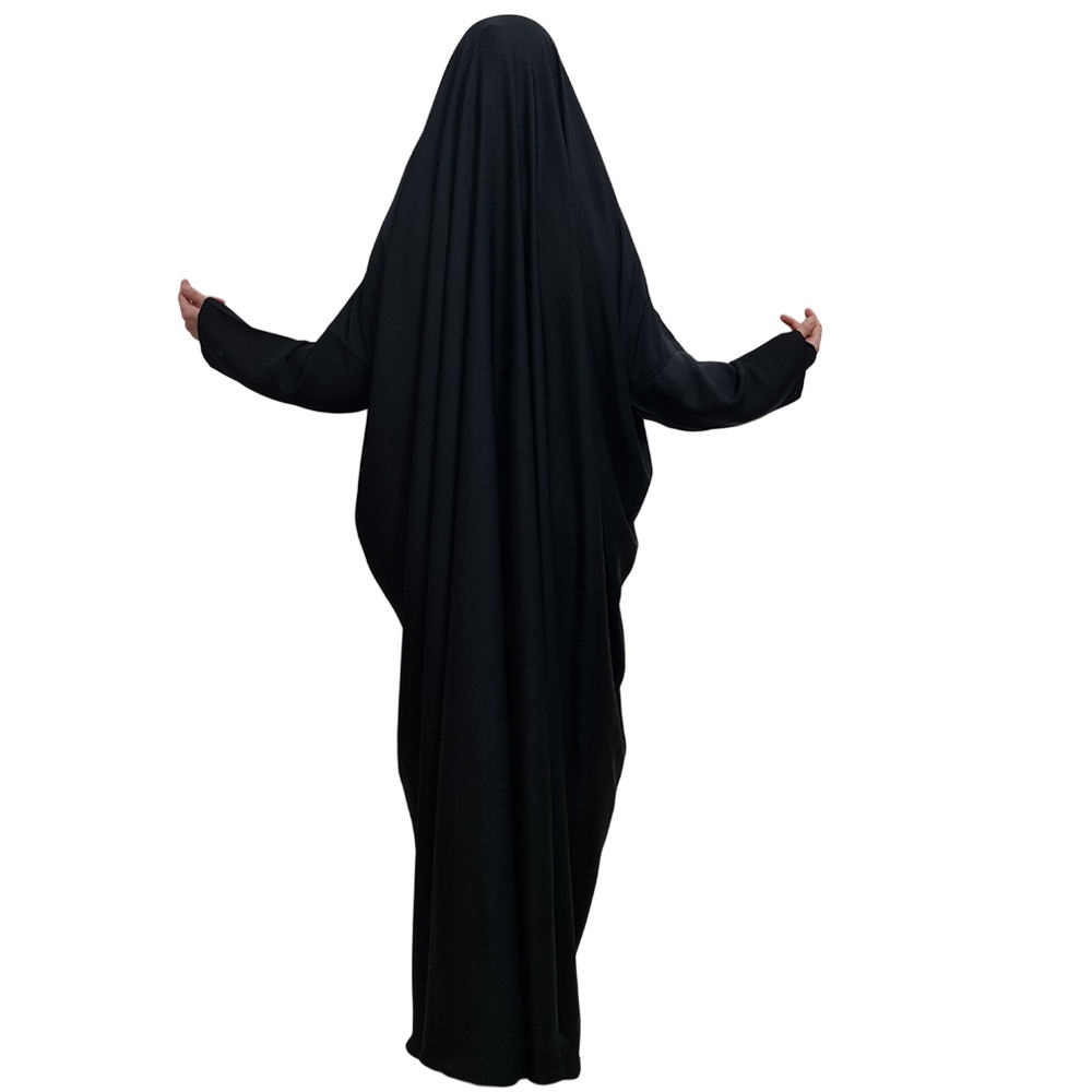 Tchador noir islamique arabe Hijab avec manches pour femmes et prière – TTchador