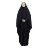 Tchador noir islamique arabe Hijab pour femmes et prière - Tissu crêpe