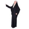 Tchador noir islamique arabe Hijab avec manches pour femmes et prière - Emirati