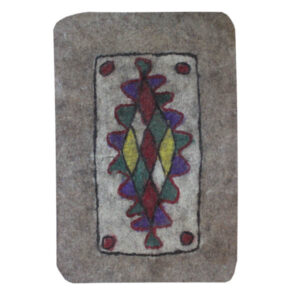 Tapis en feutre de laine persan 100 % naturel et fait main Carré II