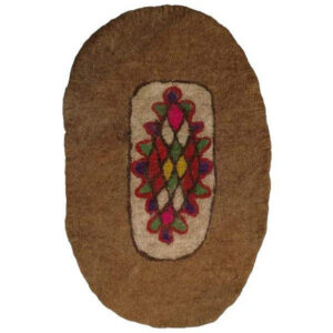 Tapis en feutre de laine persan 100% naturel et fait main Ovale