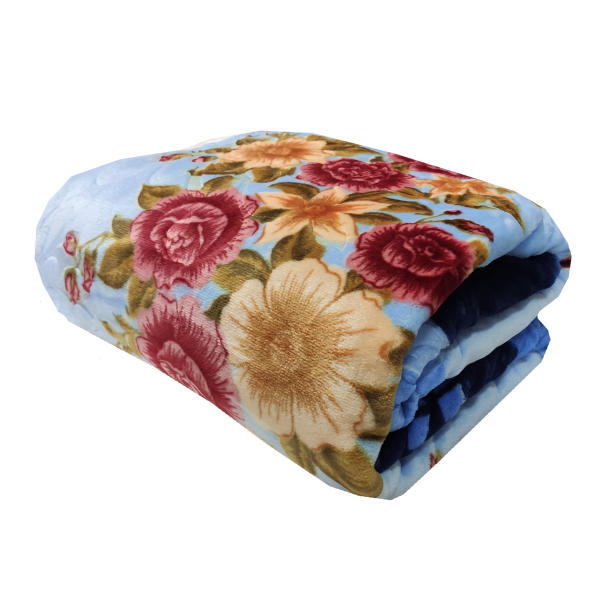 Couverture Golbaft Persane pour Lit Deux Places 220x240 cm Ciel Bleu (Asemani)