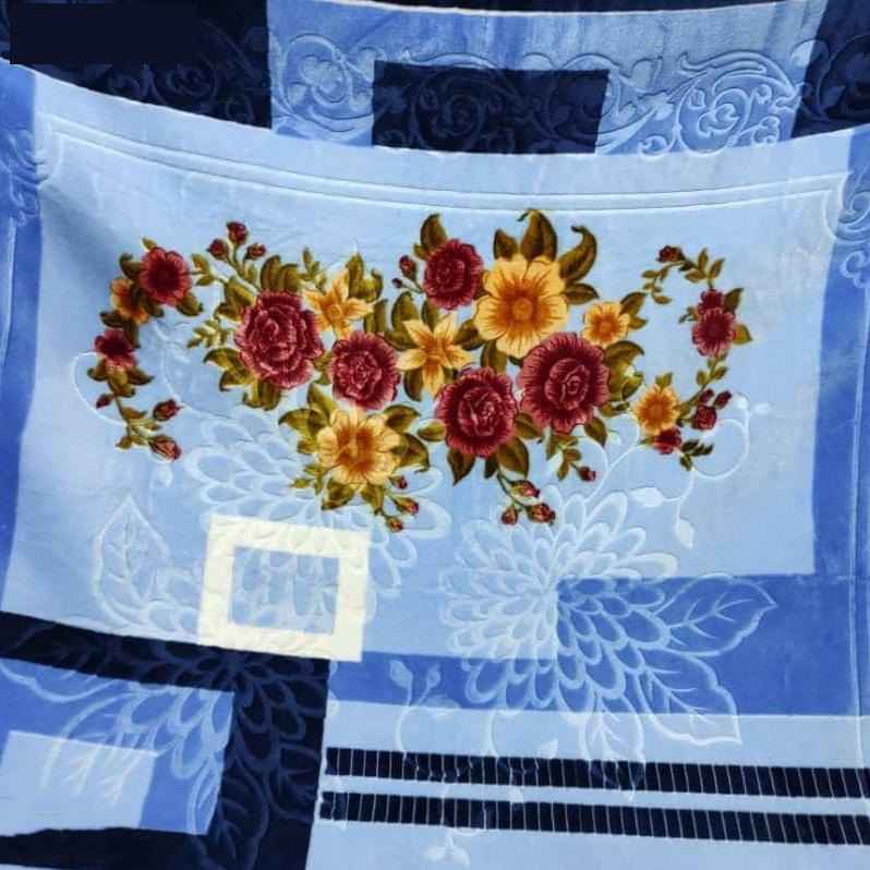 Couverture Golbaft Persane pour Lit Deux Places 220×240 cm Ciel Bleu (Asemani)