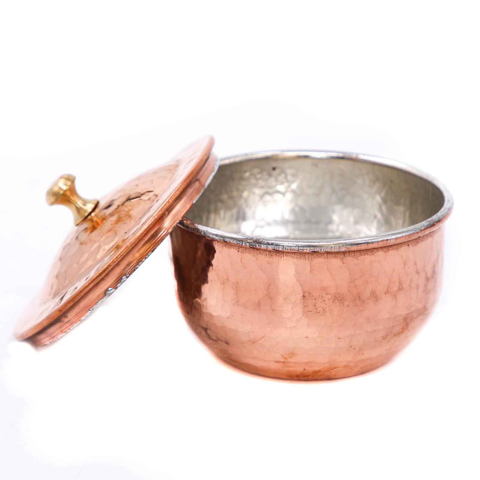 Sucrier persan artisanal en cuivre – Martelé Châtaigne